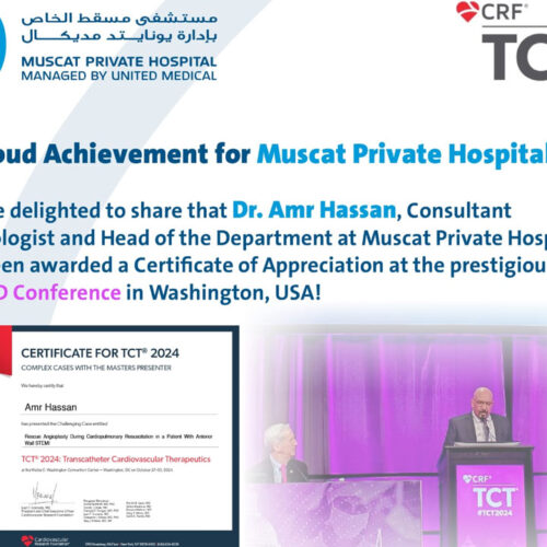 Certificate of Appreciation at the prestigious TCTMD Conference